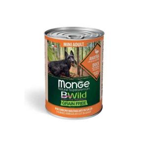 Monge Dog BWild Grainfree Adult Mini Консервы для собак мелких пород Утка/Тыква/Кабачки